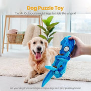 HGB Squeaky Dog Toys - Octopus No Stuffing Crinkle Plush Large Dog Toys to Keep Them Busy for Puppy Teething Chewing, Pet Supplies for Small, Medium, and Large Breeds, 2 Pack