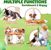 XIUGOAL Dog Toys for Aggressive Chewers, 2 Pack No Stuffing Interactive Dog Toys for Boredom and Teething, Squeaky Chew Toy for Small, Medium Breed to Keep Them Busy
