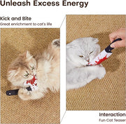 Potaroma 4Pcs Cat Toys, Horror Knife-Shaped Kitten Catnip Crinkly Sound Toys, Indoor Exercise for All Cat Breeds 6.5 Inches
