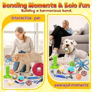 KIPRITII 25 Pack Various Puppy Dog Toys for Teething, Entertainment & Interaction, Puppy Chew Toys Pack with Rope Toy, Treat Balls and Dog Squeaky Toys for Puppies & Small Dogs