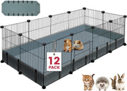 Playpen,Pet Playpen with Waterproof Mat,C&C Cage for Guinea Pigs,Puppy Play Pen,Bunny Playpen,Indoor Outdoor Portable Metal Wire Yard Fence
