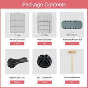 Playpen,Pet Playpen with Waterproof Mat,C&C Cage for Guinea Pigs,Puppy Play Pen,Bunny Playpen,Indoor Outdoor Portable Metal Wire Yard Fence