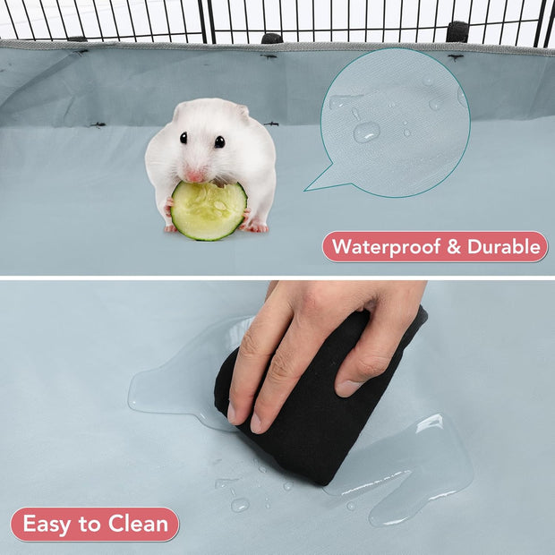 Playpen,Pet Playpen with Waterproof Mat,C&C Cage for Guinea Pigs,Puppy Play Pen,Bunny Playpen,Indoor Outdoor Portable Metal Wire Yard Fence