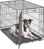 MidWest Homes for Pets Newly Enhanced Single & Double Door iCrate Dog Crate, Includes Leak-Proof Pan, Floor Protecting Feet, Divider Panel & New Patented Features