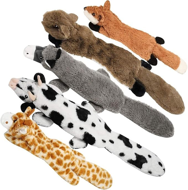 Nocciola Dog Squeaky Toys, 5 PCS Crinkle Plush Dog Toys, No Stuffing Dog Toys for Small Medium Large Dogs, Stuffless Puppy Toys for Boredom Visit the Nocciola Store