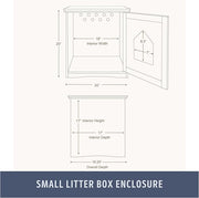 TRIXIE Litter Box Enclosure, Hidden Kitty Litter Box Cabinet, Furniture Style, White,(19.84 LBS)