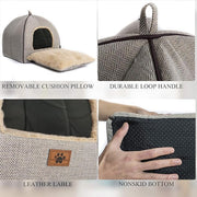 Cat Bed for Indoor Cats - Cat Cave Beds Cat House Cat Tent with Removable Washable Cushioned Pillow, Soft Kitten beds,Cat Beds & Furniture, for Small and Medium Pet Bed