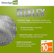 New Age Pet® ECOFLEX® Albany Outdoor Feral Cat House for Multiple Cats with Quick & Easy Assembly, 2 Vinyl Door Flaps Included, Moisture and Odor Resistant