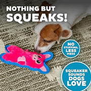 Outward Hound Durablez Tough Plush Squeaky Dog Toy, Pig, Pink, XS