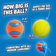 Chuckit! Ultra Ball Dog Toy with Chuckit! Cleaning Bucket Bundle, Bouncy Fetch Pet Toys For Dogs 20-60 lbs, Interactive Dog Toys, Durable Rubber, Size Medium, 2.5-inch Diameter, 8-Pack of Balls