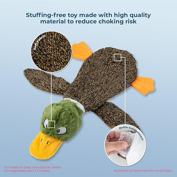 Best Pet Supplies 2-in-1 Stuffless Squeaky Dog Toys with Soft, Durable Fabric for Small, Medium, and Large Pets, No Stuffing for Indoor Play, Supports Active Bi