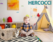 HERCOCCI Extra Large Grass House for Rabbit, Foldable & Comfortable - Small Animal Hut Play Hideaway Bed Hay Mat Chew Toy for Bunny Guinea Pig Hamster Chinchilla (1 Pack)