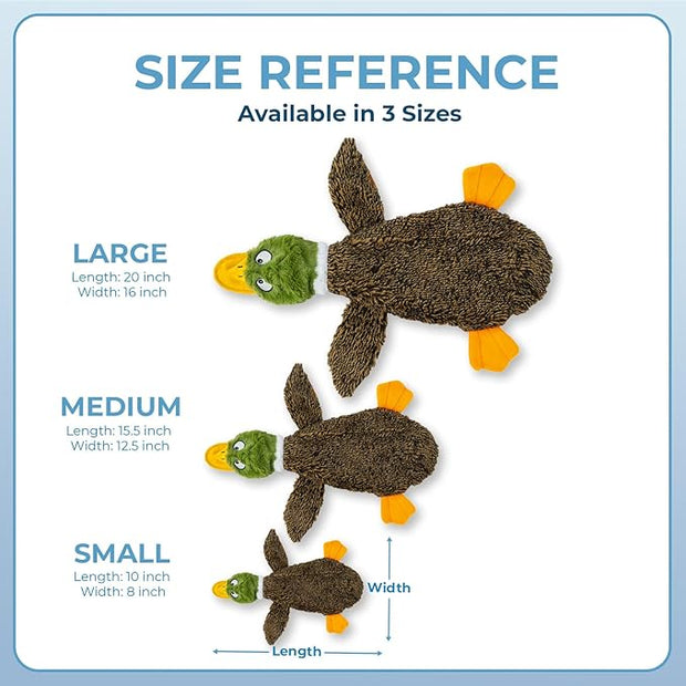 Best Pet Supplies 2-in-1 Stuffless Squeaky Dog Toys with Soft, Durable Fabric for Small, Medium, and Large Pets, No Stuffing for Indoor Play, Supports Active Bi