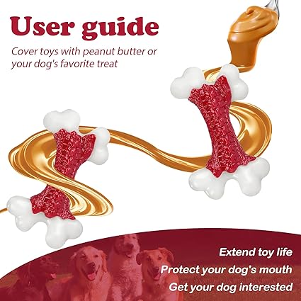 Tough Dog Toys, Toys for Aggressive Chewers Large Breed, Chew Dogs, Bone Toy Nylon Dogs Almost