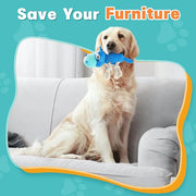 Dog Toys for Aggressive Chewers - Dog Toys to Keep Them Busy Squeaky Dog Toys for Large Dogs (Blue, Medium)