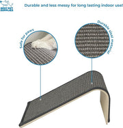 Best Pet Supplies Catify Sloped Sisal Cat Scratchers for Indoor Cats, Climbing Ramp Fun and Interactive Indoor Play, Supports Natural Pet Behaviors, Heavy Duty - Gray