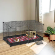 BWOGUE Large Grass House for Guinea Pigs,Hand Woven Straw Hut Foldable Small Animal Play Hideaway Bed with Double Openings Playhouse for Bunny Guinea Pig Chinchilla Ferret