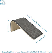 Best Pet Supplies Catify Sloped Sisal Cat Scratchers for Indoor Cats, Climbing Ramp Fun and Interactive Indoor Play, Supports Natural Pet Behaviors, Heavy Duty - Gray