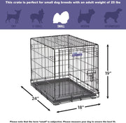MidWest Homes for Pets Newly Enhanced Single & Double Door iCrate Dog Crate, Includes Leak-Proof Pan, Floor Protecting Feet, Divider Panel & New Patented Features