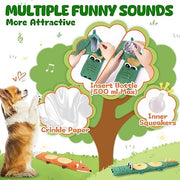 XIUGOAL Dog Toys for Aggressive Chewers, 2 Pack No Stuffing Interactive Dog Toys for Boredom and Teething, Squeaky Chew Toy for Small, Medium Breed to Keep Them Busy